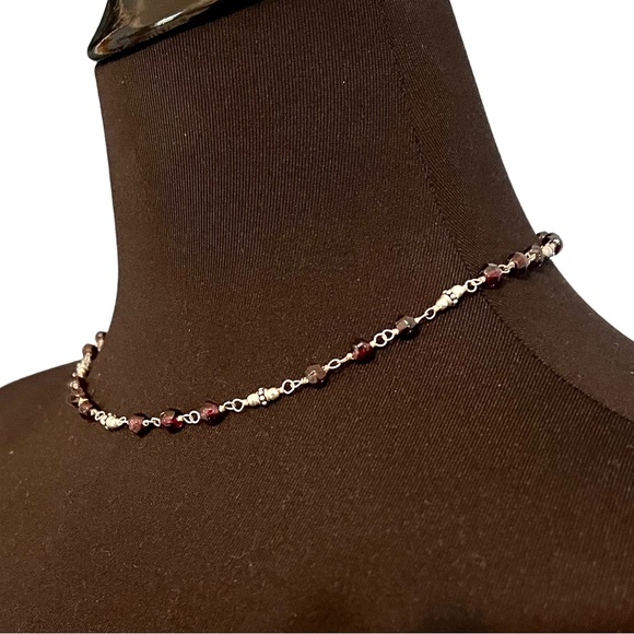 Silpada Jewelry Vintage Silpada Sterling Silver Faceted Red